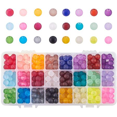 24colors Transparent Glass Beads GLAA-PH0006-01-10mm-1