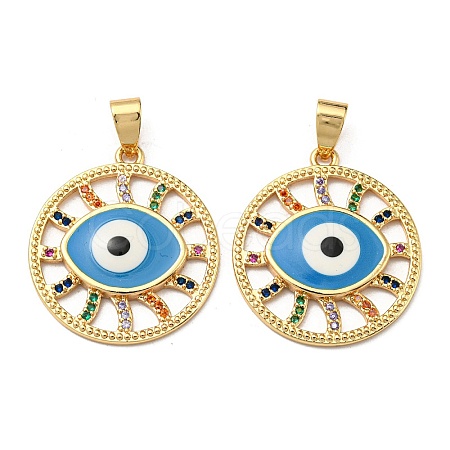 Golden Brass Pendants KK-L209-010G-01-1