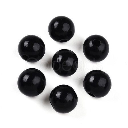 Painted Natural Wood Beads X-WOOD-A018-16mm-20-1