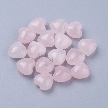 Natural Rose Quartz Heart Love Stones DJEW-P009-02D-1