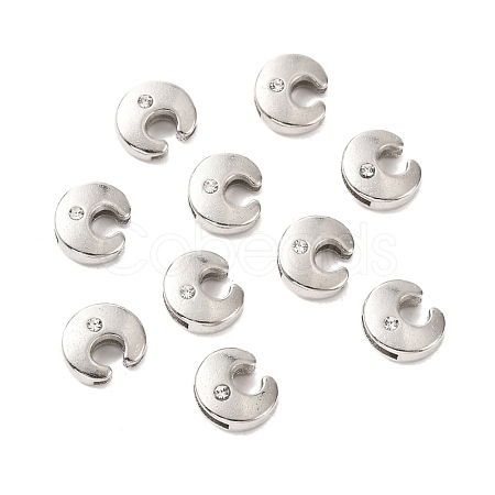 Letter Slider Beads for Watch Band Bracelet Making ALRI-O012-C-NR-1