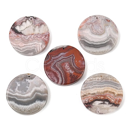 Natural Mexican Agate Pendants G-K381-11-1