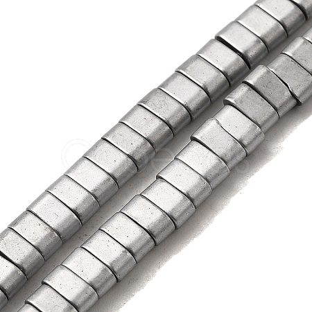 2-Hole Electroplated Synthetic Non-magnetic Hematite Beads Strands G-L613-A01-01B-1