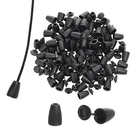 Plastic Cord End Caps LS-FIND-WH0750-205-1