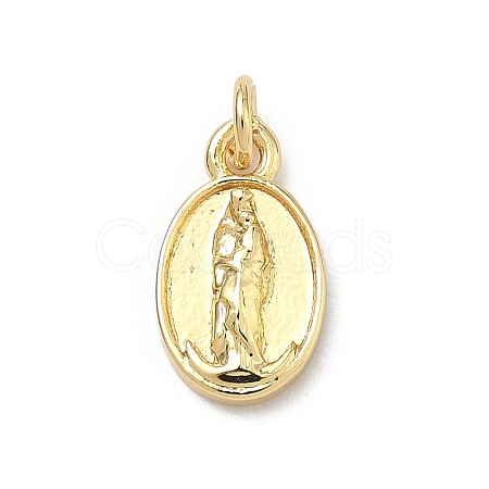 Religion Brass Pendants KK-P345-53G-01-1