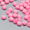 Transparent Stripe Resin Beads, Round, Hot Pink, 8mm, Hole: 1.6~2mm