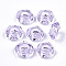 Epoxy Resin European Beads, Large Hole Beads, Donut, Faceted, Lilac, 13~14x5mm, Hole: 6mm