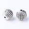 Tibetan Style Alloy Beads, Round, Cadmium Free & Lead Free, Antique Silver, 10.5~11x10mm, Hole: 1.5mm