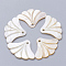 Freshwater Shell Pendants, Sector, Seashell Color, 23.5x37.5x2.5mm, Hole: 2mm