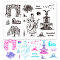 PVC Plastic Stamps, for DIY Scrapbooking, Photo Album Decorative, Cards Making, Stamp Sheets, Girl Pattern, 16x11x0.3cm