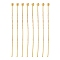 Brass Ball Head pins, Cadmium Free & Nickel Free & Lead Free, Real 18K Gold Plated, 39x0.5mm, 24 Gauge, Head: 2mm