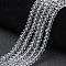 Glass Beads Strands, Faceted, Rondelle, Clear, 10x8mm, Hole: 1mm, about 63~65pcs/strand, 49~50cm