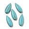 Synthetic Turquoise Beads, Dyed, Teardrop, Top Drilled, Turquoise, 24.5x10x5mm, Hole: 1mm