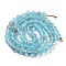 Handmade Nepalese Lampwork Beads, Pumpkin, Cyan, 10.5x9.5mm, Hole: 1.5mm, about 64pcs/strand, 25.79''(65.5cm)