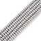 Electroplated Shell Pearl Beads Strands, Rondelle, Silver, 5x4mm, Hole: 1mm, about 114pcs/strand, 15.63 inch(39.7cm)