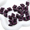 Acrylic Beads, Black, Cerise, Rhombus, 18x14mm, 20pcs/bag