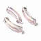 UV Plating Transparent Rainbow Iridescent Acrylic Beads, Curved Tube, Lilac, 32~33x10x8mm, Hole: 1.6mm