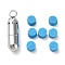 Non-Tarnish 201 Stainless Steel Pill Shape Urn Ashes Big Pendants, Stainless Steel Color, 37x9.6mm