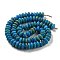 Handmade Nepalese Lampwork Beads, Rondelle, Dodger Blue, 12~16x5~9mm, Hole: 3.6~5mm, about 90~98pcs/strand, 25~25.98 inch(63.5~66cm)