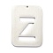 Non-Tarnish 304 Stainless Steel Pendants, Rectangle with Alphabet, Hollow, Letter.X, 32x22x1mm, Hole: 1.5mm