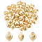 Unicraftale 50Pcs 304 Stainless Steel Charms, Puffed Heart, Real 18K Gold Plated, 9x7x4mm, Hole: 1mm