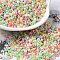 Baking Paint Glass Seed Beads, Donut, Colorful, 8/0, 2.5~3x1~1.5mm, Hole: 1~1.2mm, about 40909pcs/1pound