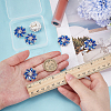 6Pcs Alloy Snap Bottons BUTT-FG0001-53B-3