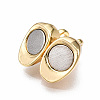 Brass Magnetic Clasps with Loops KK-N233-085-NF-3
