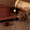 2Pcs Adjustable Brass Curb Chains Cowboy Hat Sweater Lariat Necklaces NJEW-UN0001-78G-2