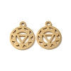 Chakra Ion Plating(IP) 304 Stainless Steel Charms STAS-F300-05G-1