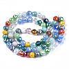 Electroplate Glass Beads Strands X-EGLA-N002-10-2