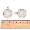 Flat Round Alloy Pendant Cabochon Settings PALLOY-A15654-AS-1-5