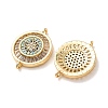 Brass Micro Pave Cubic Zirconia Connector Charms CU-CBA4579-03G-D-3