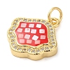 Rack Plating Brass Cubic Zirconia Pendants KK-K385-080G-3