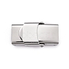Tarnish Resistant Smooth Surface 201 Stainless Steel Watch Band Clasps STAS-R063-61-1