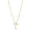 304 Stainless Steel Letter Pendant Necklaces NJEW-LP0001-52L-G-1