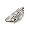Brass Micro Pave Clear Cubic Zirconia Fold Over Clasps KK-G414-07P-4