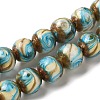 Gold Sand Lampwork Beads Strands LAMP-E036-06D-1