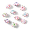 10Pcs 5 Colors Opaque Acrylic Beads MACR-FS0002-35-2