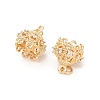 Brass Micro Pave Cubic Zirconia Multi-Strand Links X-KK-B133-06G-02-2