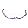 Natural Amethyst Chip Beaded Necklace NJEW-JN04615-06-1