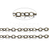 Brass Flat Oval Cable Chains CHC025Y-AB-1