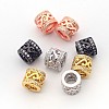 New Items Brass Micro Pave Cubic Zirconia Column Spacer Beads ZIRC-L007-04-1