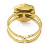304 Stainless Steel Enamel Open Cuff Rings for Women RJEW-F166-41G-01-3