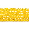 Transparent Electroplate Glass Beads Strands GLAA-F029-4mm-C22-1