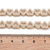 Brass Micro Pave Clear Cubic Zirconia Multi Heart Connector Charms KK-B125-05G-3