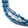Transparent Electroplate Glass Beads Strands EGLA-H107-02A-PL02-3