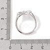 925 Sterling Silver Micro Pave Cubic Zirconia Adjustable Ring Settings STER-B003-14P-4