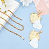 Alloy Rhinestone Pendant Necklaces NJEW-WH0008-01G-4