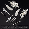 14Pcs 4 Style Wedding Bridal Alloy Rhinestone Hair Bobby Pins DIY-GA0003-90-4